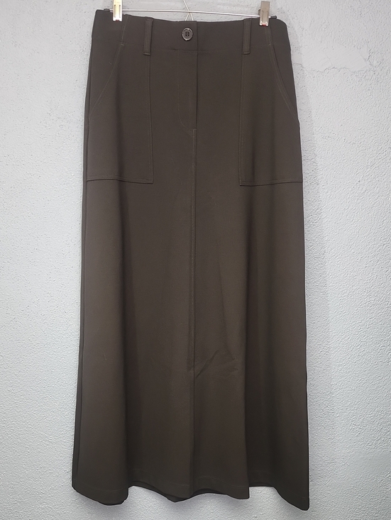 Max Studio Dresses & Skirts - Max Studio Olive Maxi Skirt with Front Patch Pockets